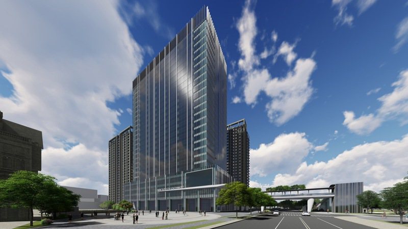 新北市第二行政中心畫興建地下4層、地上26層鋼骨建築物，可提供約3萬2000坪辦公空間。圖／新北市秘書處提供