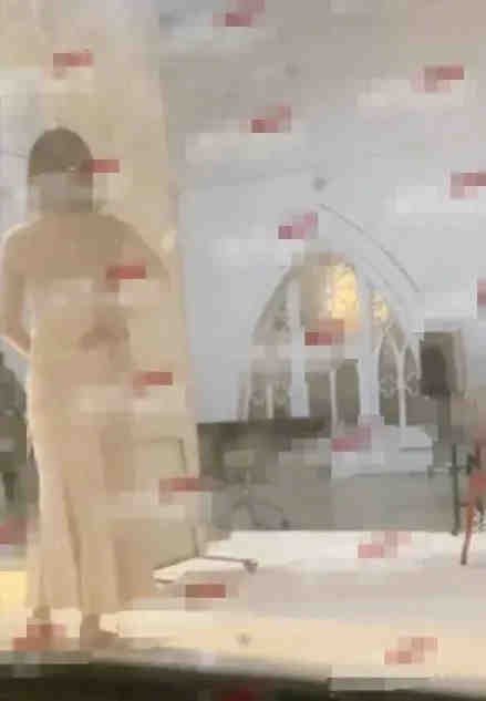 海哈金喜被拍到疑似穿婚紗拍婚紗照。圖／摘自微博