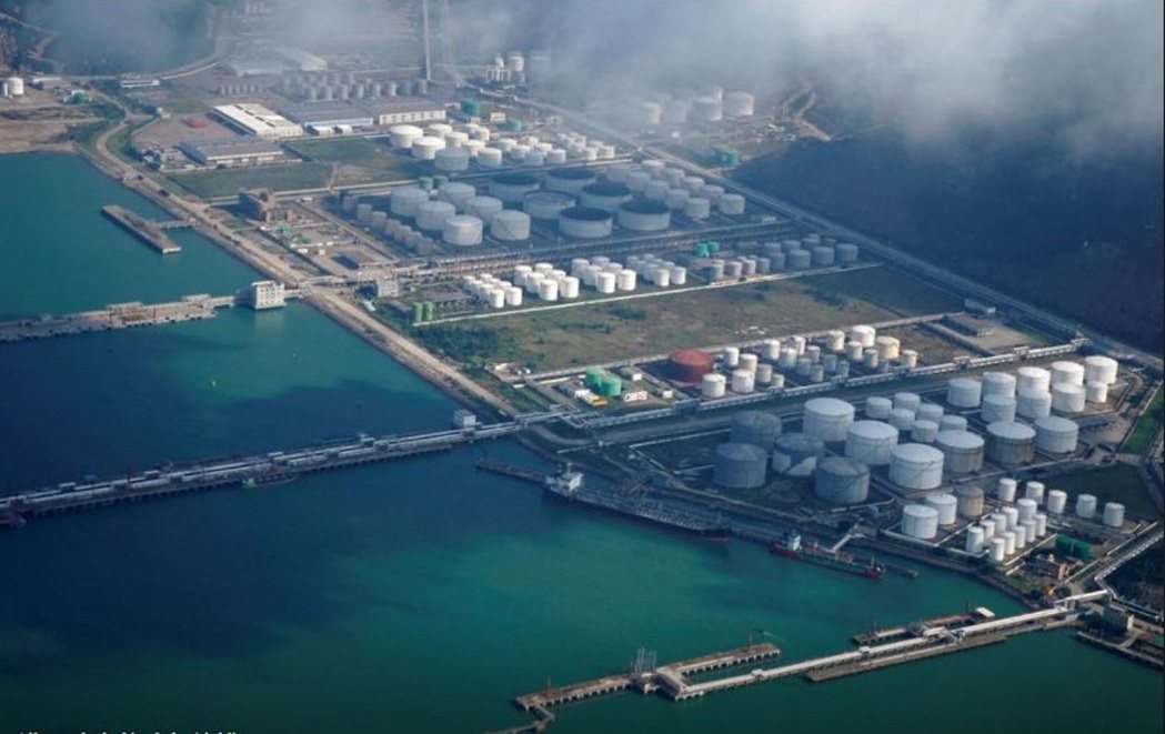 珠海港口油庫的油氣儲罐。路透