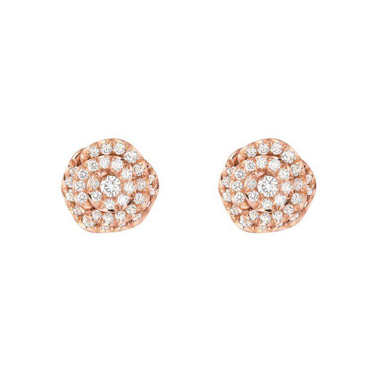Rose Dior Couture玫瑰金鑽石耳環，29萬元。圖／DIOR提供