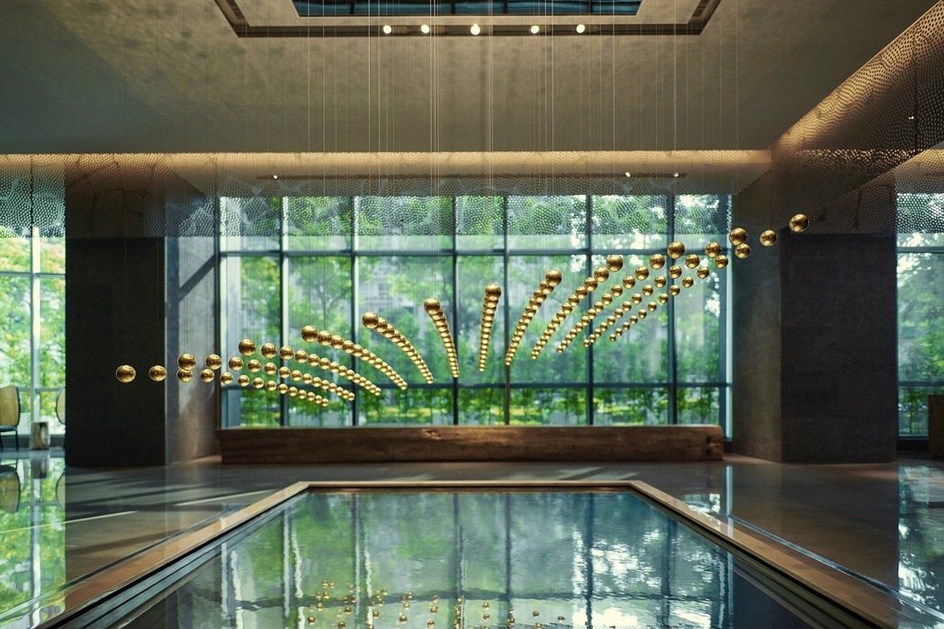 高雄晶英國際行館大廳的藝術裝置，充滿巧思。圖／御盟集團提供