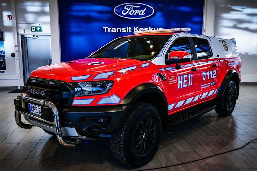 Ford Ranger Raptor經過改裝後，將成為芬蘭赫爾辛基城市救援部車隊的一份子。 摘自Carbuzz.com
