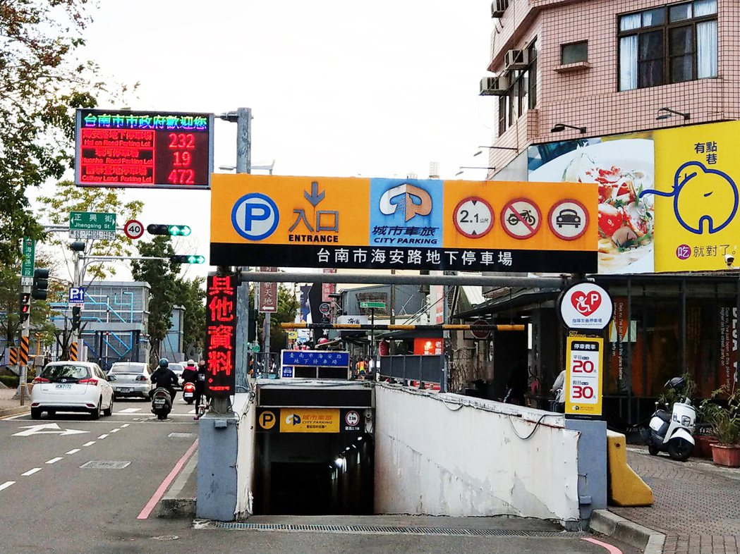 台南市中西區「海安路地下停車場」新增127席汽車格位，目前已突破1000席汽車格位，為台南最大的公有地下停車場。圖／台南市交通局提供