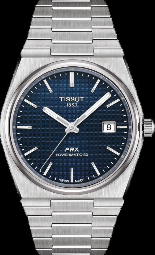 天梭表PRX 40 205系列自動上鍊腕表，精鋼表殼、表圈，21,100元。圖／TISSOT提供