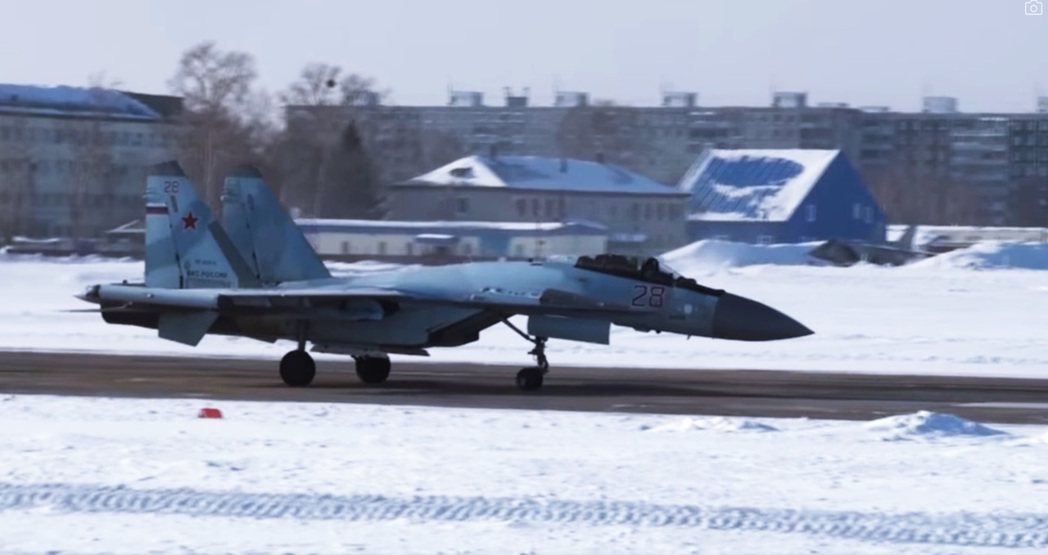 圖為近期俄羅斯將Su-35S與機組人員調派至白俄羅斯的基地。 圖／俄羅斯國防部
