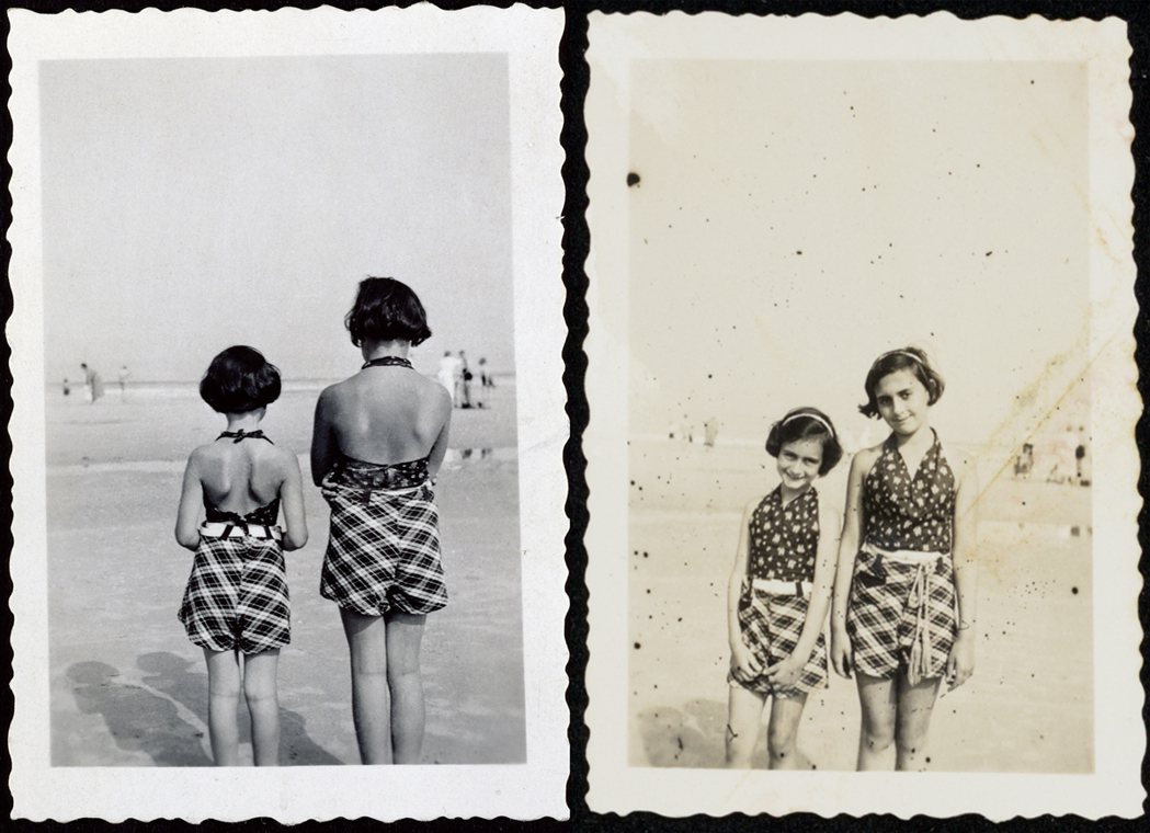 1937年，納粹還沒入侵荷蘭時，安妮與姐姐瑪歌在荷蘭的贊德沃特海灘上合影。 ...