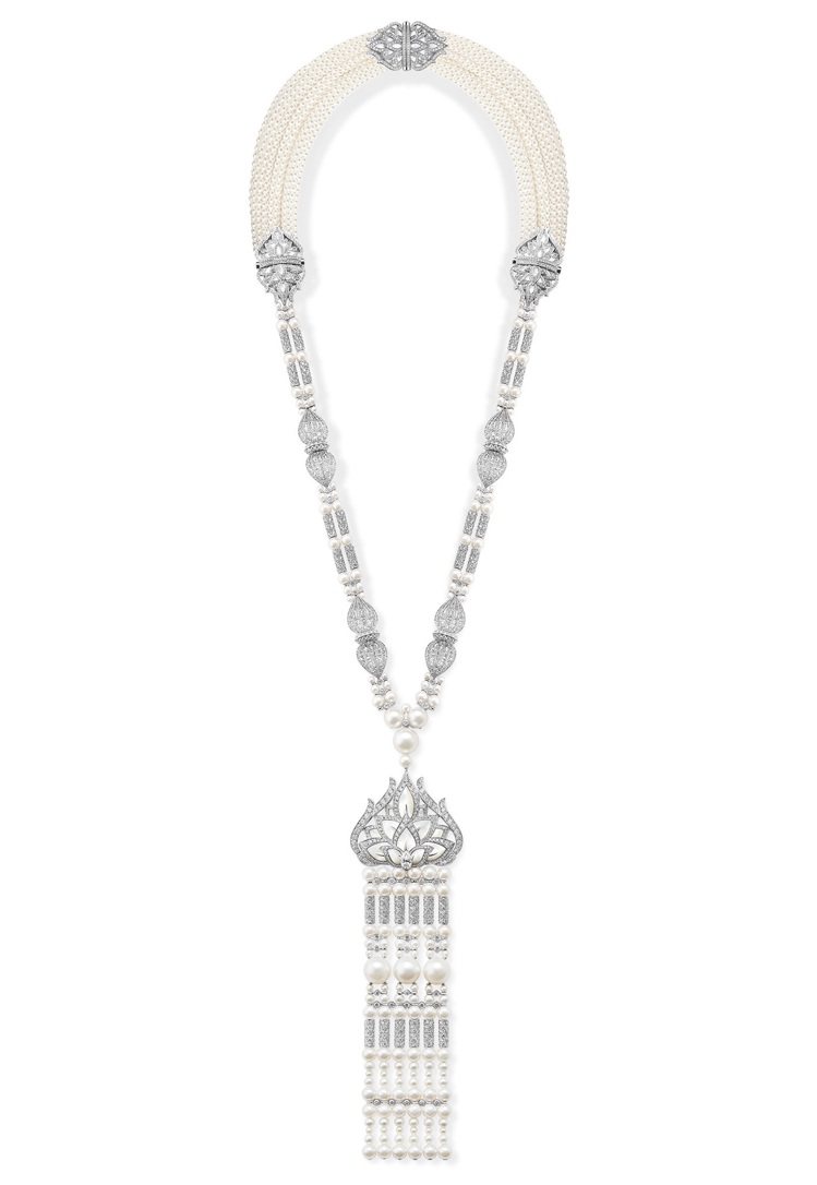 BOUCHERON New Maharani Nacre項鍊，鑲嵌水晶、珍珠、珍...