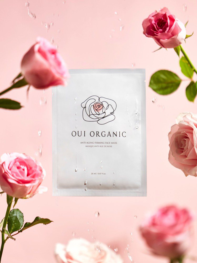 唯有機Oui Organic玫瑰精萃煥顏保濕面膜，售價250元。圖／唯有機Oui Organic提供 陳立儀
