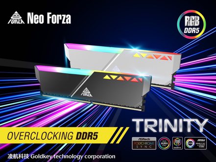 凌航科技Neo Forza 全新DDR5 6400桌上型超頻電競記憶體亮相。