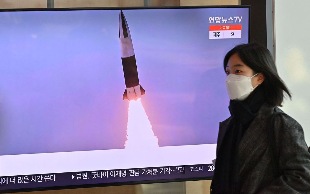 北韓今年軍事動作不斷、頻射飛彈。法新社
