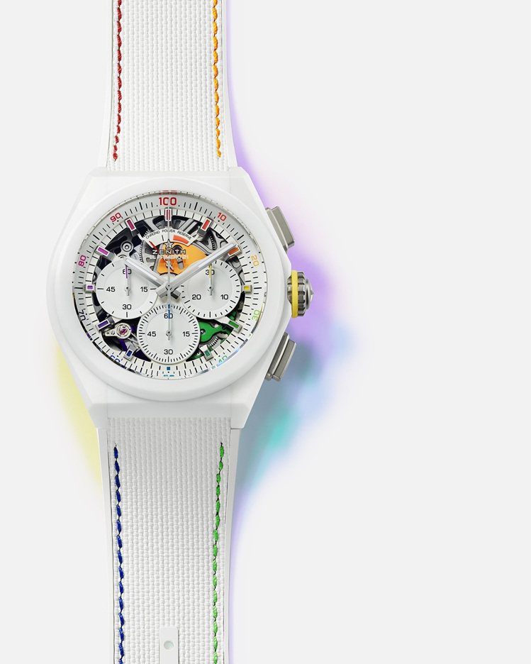 DEFY 21 Chroma炫彩腕表，啞光白色陶瓷表殼、自動計時機芯，46萬4,...