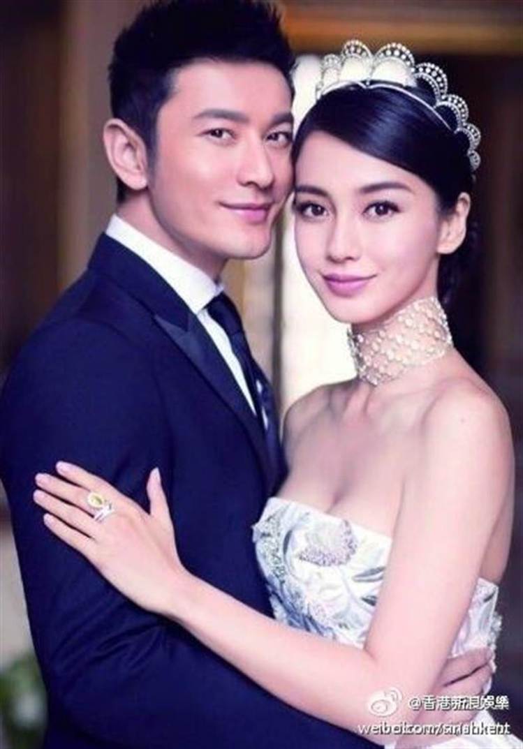 黃曉明(左)、Angelababy正式公佈離婚，為6年婚劃下句點。圖／摘自微博