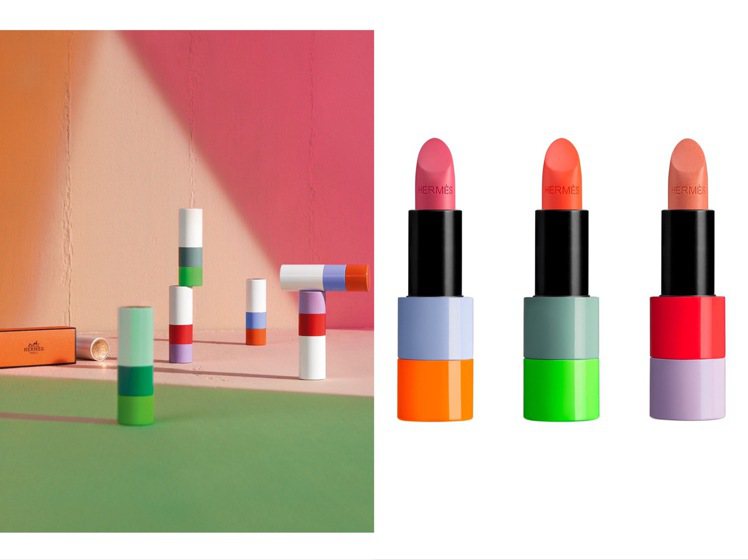 Rouge Hermès唇妝系列，以「藝術家的花園」為靈感打造三款春夏新色。圖／愛馬仕提供