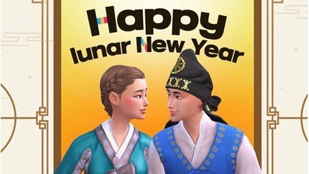 《模擬市民》（The Sims）近日在官方Instagram發文送上農曆新年祝福，但遊戲角色卻「身穿韓服」引起中國網友不滿。 圖／香港01