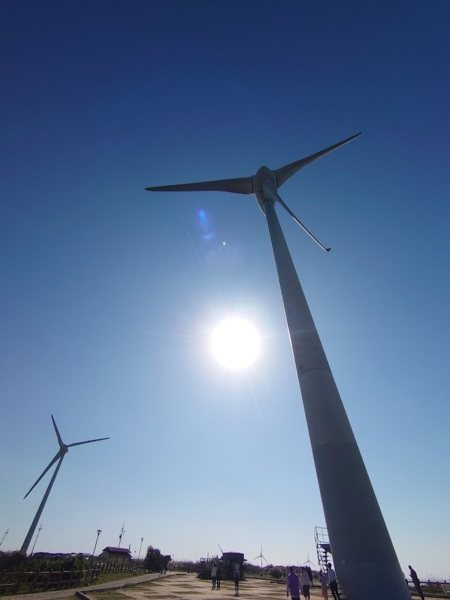 巨大的風力發電機組