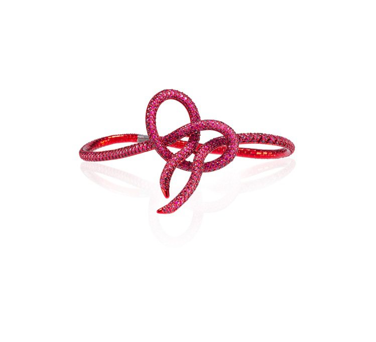 ANNA HU Love Knot愛情結系列紅寶石手鍊，價格店洽。圖／ANNA HU提供