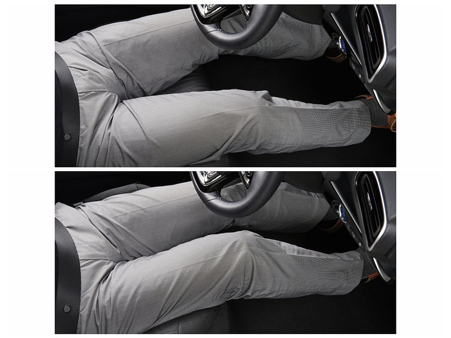 日本Toyota汽車針對高齡駕駛推出安全防護坐墊的售服配件，透過姿勢矯正來讓駕駛能直覺地踩踏煞車。 圖／Toyota提供