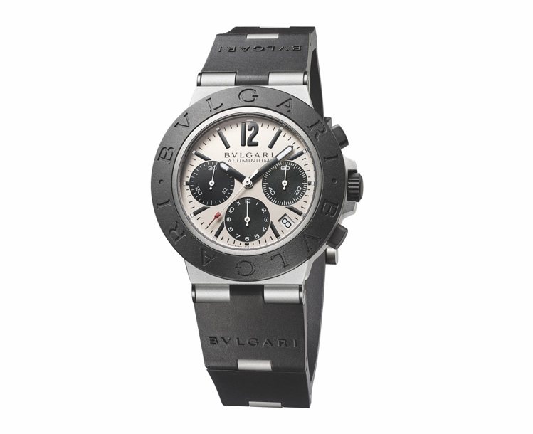 BVLGARI Aluminium系列鋁合金計時腕表，13萬1,600元。圖 /...