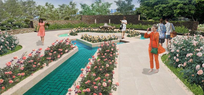 新擴建的「秘密花園」模擬圖，將於3月4日正式登場。圖／北市公園處提供