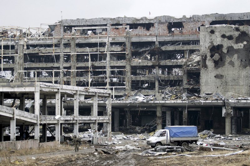 2016年的照片顯示，毀於烏克蘭內戰的頓內次克機場。路透