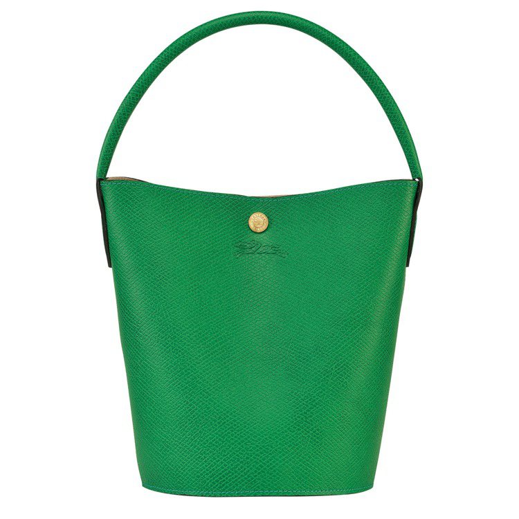 Cuir De Russie綠色水桶包，11,400元。圖／LONGCHAMP提供