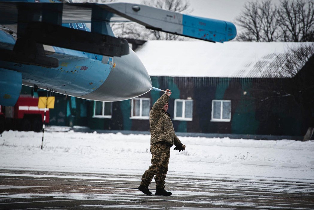 圖為烏克蘭的Su-27作戰飛機。 圖／法新社