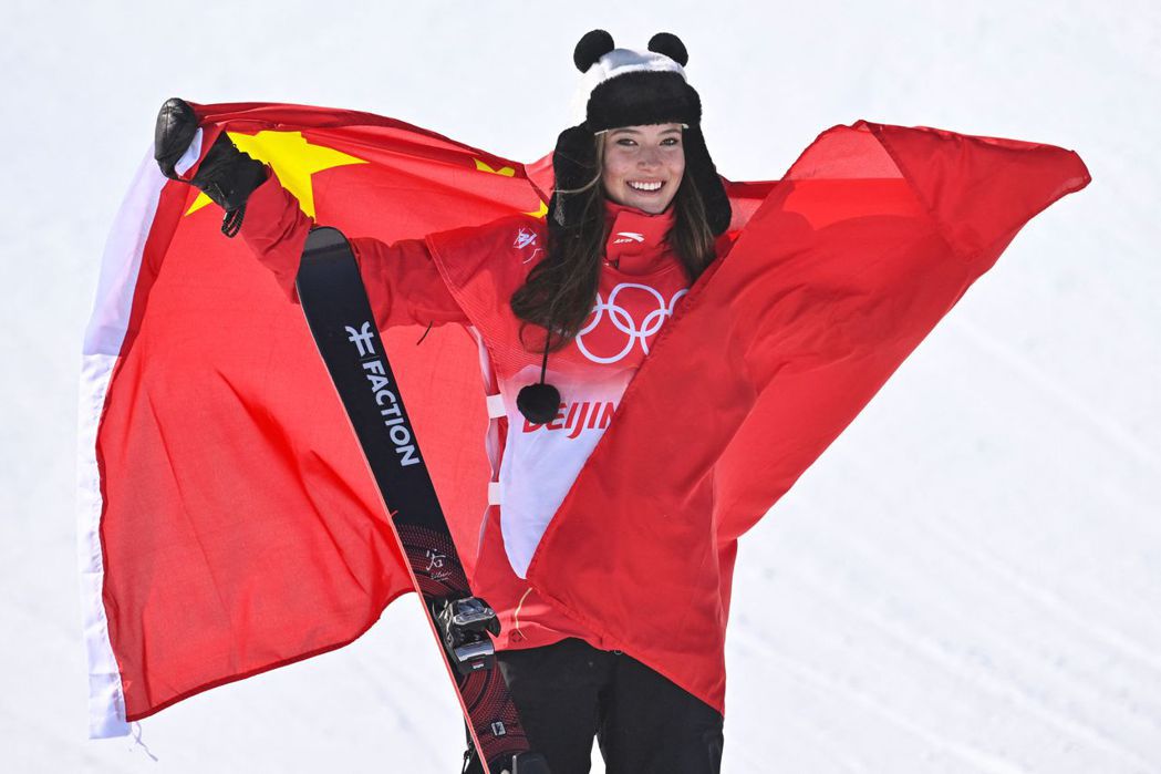 圖為本次代表中國出賽女子自由式滑雪項目的中美混血運動員谷愛凌。 圖／法新社