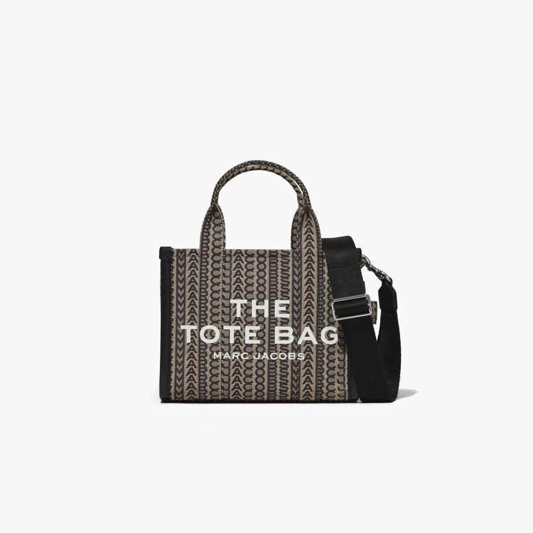 灰黑Monogram細紋緹花帆布The Tote Bag(迷你)，14,900元...