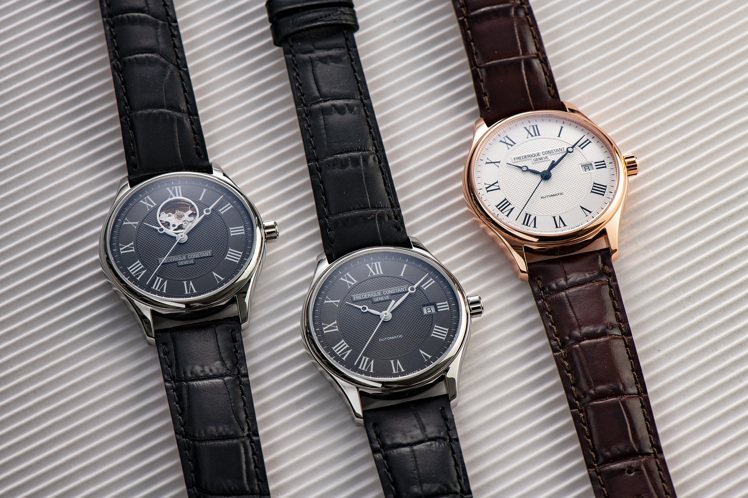 瑞士鐘表品牌康斯登（Frederique Constant）推出Classic系列兩只自動腕表，以簡約設計，成為可以每日實用的優雅生活提案。圖 / 康斯登提供