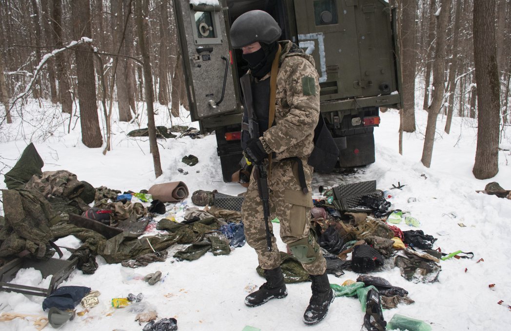 哈爾科夫附近的烏克蘭國土防衛隊。 圖／美聯社