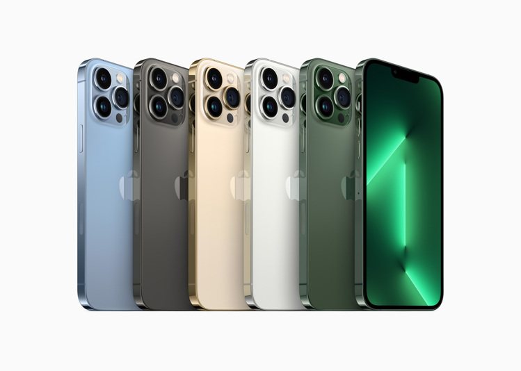 iPhone 13 Pro和iPhone 13 Pro Max現有5種色彩供選擇...