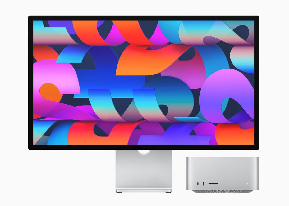 蘋果春季發表會推出全新Mac Studio和Studio Display，能將任何工作空間轉化爲創意發電站。圖／蘋果提供