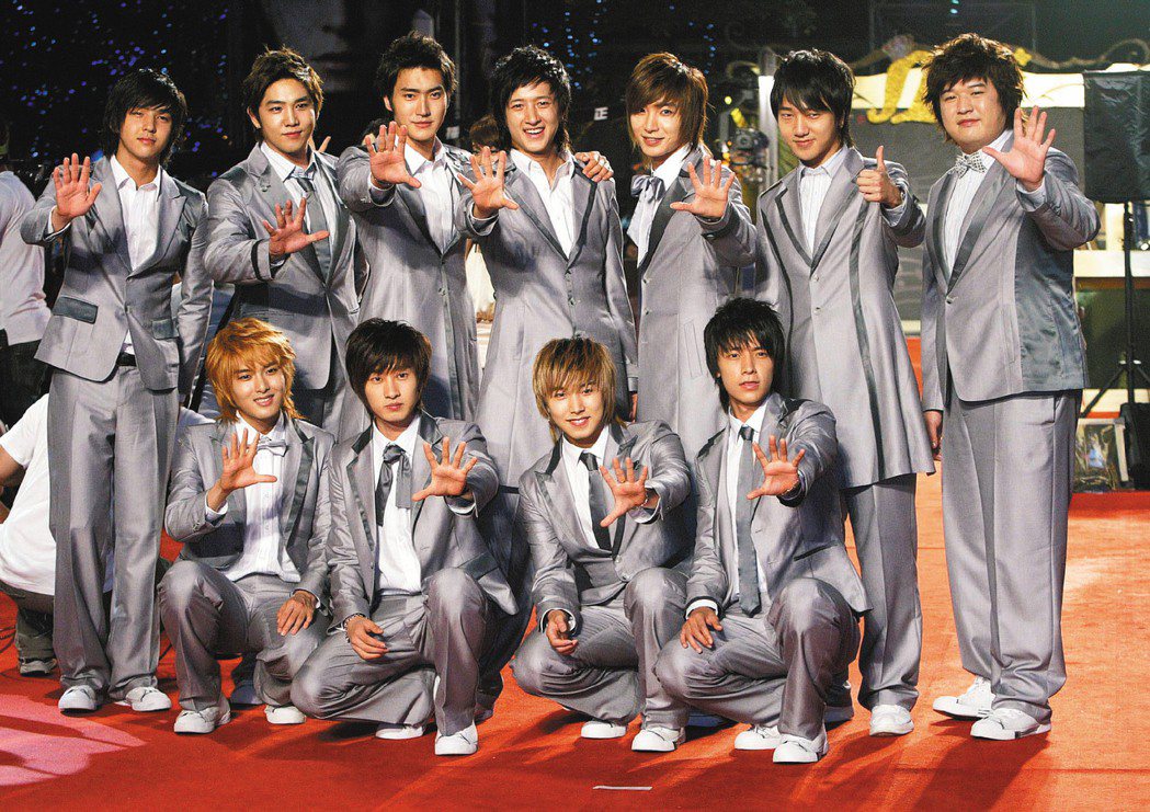 圖為韓國團體Super Junior於2007年第一次來台參加金曲獎。 圖／聯合報系資料照片