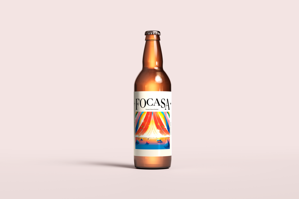 FOCASA與沃隼釀造聯名啤酒。 圖／FOCASA馬戲藝術節提供