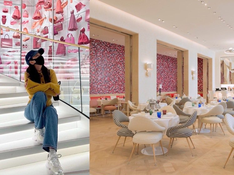 Jisoo搶先參觀全新開幕的Dior巴黎蒙田大道旗艦店。圖／取自IG、Dior提供