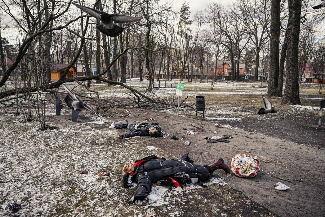 伊爾平，被俄軍炸死的烏克蘭疏散平民。 圖／法新社