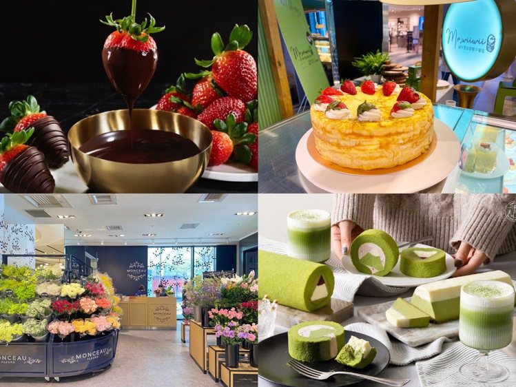 新光三越台北信義新天地引進新櫃，從各式甜點到花藝，呈現春日甜美氛圍，也可作為白色...