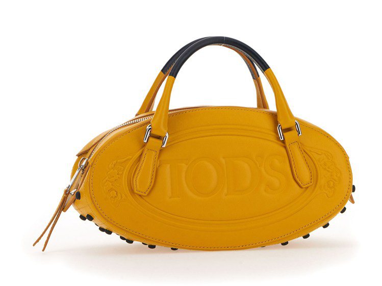 TOD'S Bow Bag黃色皮革提包，64,000元。圖／迪生提供