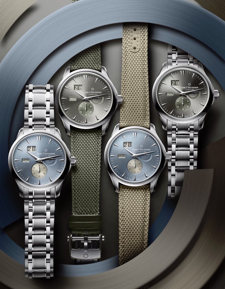 新款腕表將有深灰色面盤搭配橄欖綠小秒針顯示或淺藍色面盤配米色小秒針顯示，並可選擇...