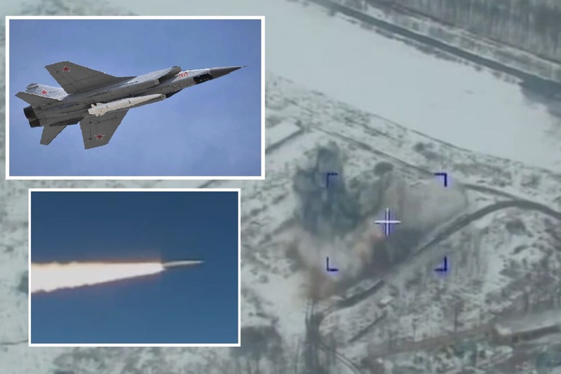 俄軍日前宣稱在俄烏戰爭中首次發射極音速飛彈，摧毀烏克蘭西部一座地下軍火庫，但軍事專家檢視影片提出了一些疑點。路透／alamy／TASS