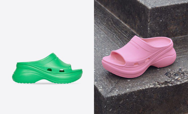 Crocs Pool以多種鮮明配色呼應春夏氛圍，這種鞋型與材質很適合台灣這種經常...