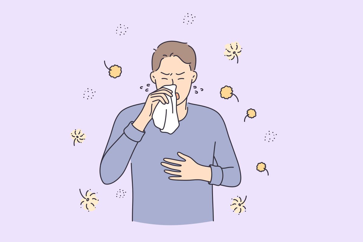 春季過敏特徵包含過敏性鼻炎常見的黑眼圈、喉嚨癢、打噴嚏、流鼻水、鼻塞、易流鼻血、鼻涕倒流等症狀，往往在早晨剛起床與入夜後特別明顯。