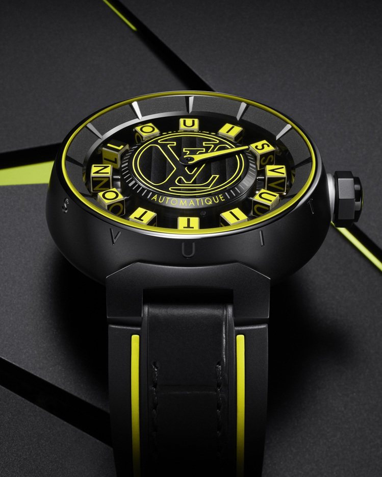 路易威登推出全新的Tambour Spin Time Air Quantum腕表，價格店洽。圖／路易威登提供