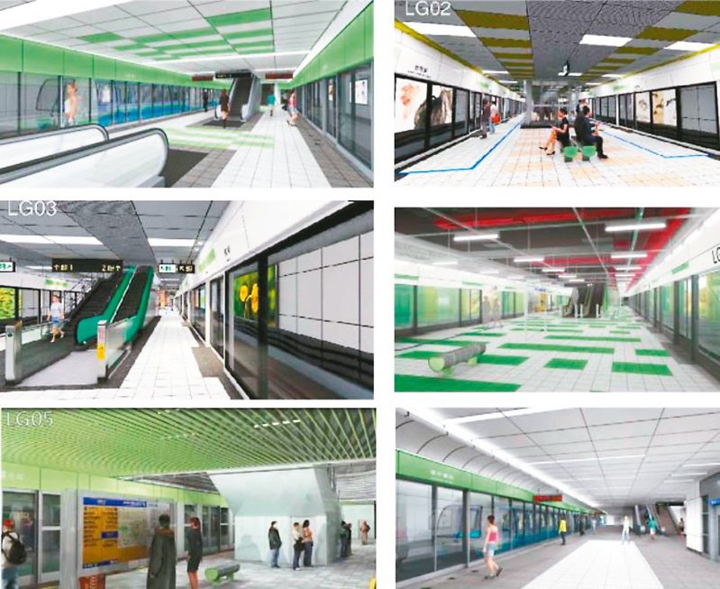 為打造大台北最「綠」捷運線，捷運工程局啟動「萬大線第一期綠．律/Green．Rhythm」公共藝術徵件，明辦徵件說明會。萬大線模擬圖。圖／捷運工程局提供