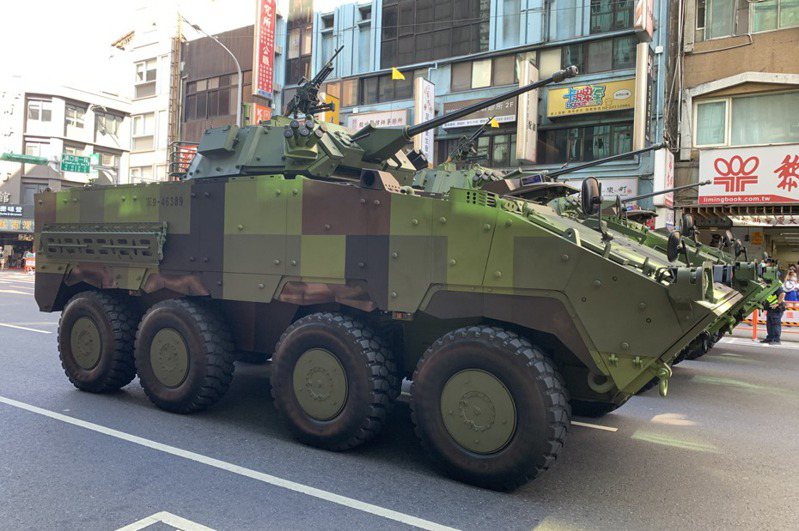 CM34雲豹30機砲車成為正副元首「復安車隊」主力防護車款。記者洪哲政／攝影