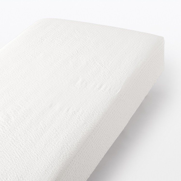 MUJI無印良品棉凹凸織床包（SD），原價1,830元，降價為790元，降幅57...