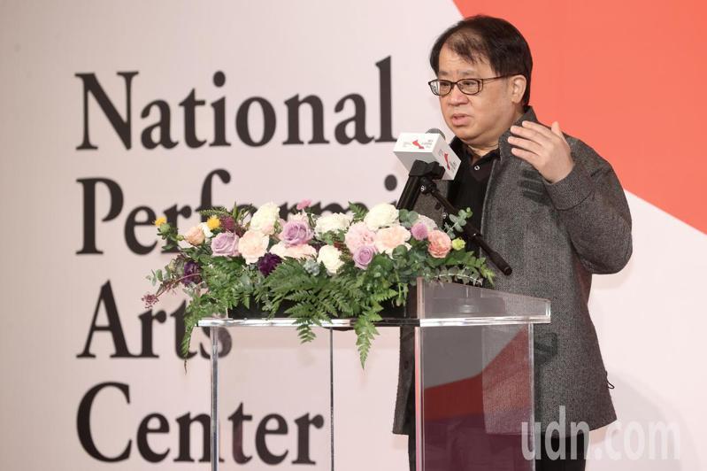 國家表演藝術中心第二屆董事長朱宗慶卸任，交接典禮上感性致詞。記者林俊良／攝影