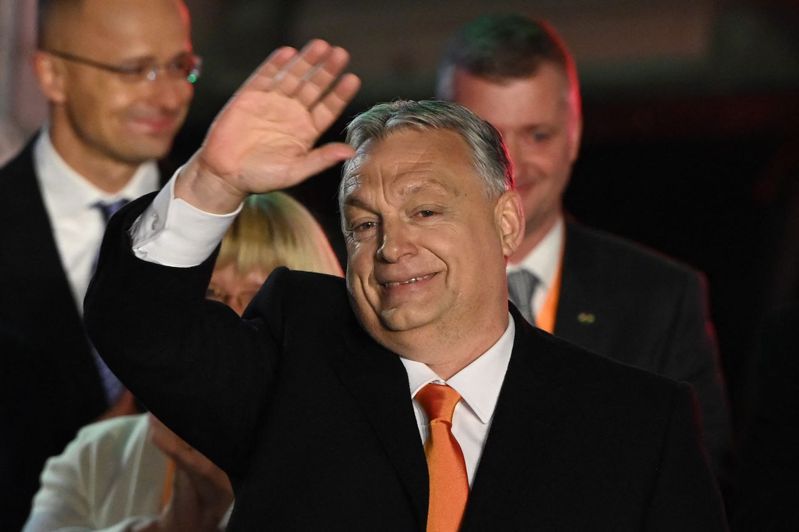匈牙利总理奥班发表胜选演说。（法新社）(photo:UDN)
