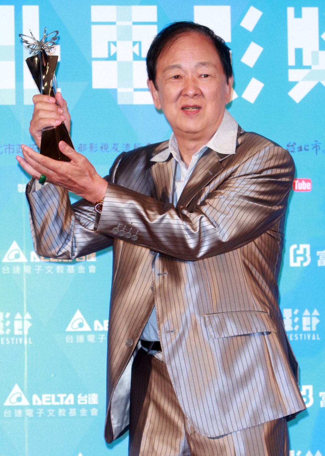 圖為王羽獲得第十五屆台北電影節最佳男主角獎。圖／徐兆玄