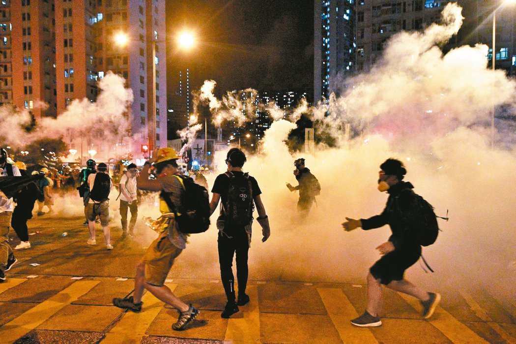 香港反送中街頭衝突。 圖／法新社